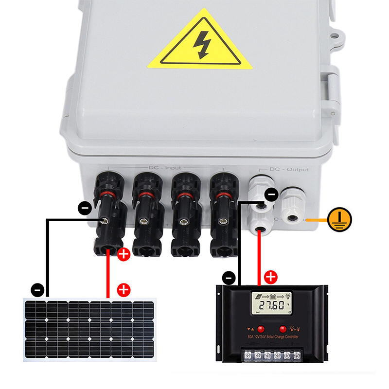 Caja combinadora de 1000 V CC 3 en 1 salida